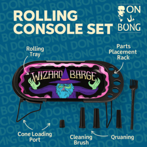 Foldable Rolling Tray with Slots & Brush