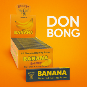 HORNET Banana Flavored Rolling Papers – 1¼ Size (50 Sheets)