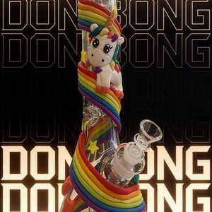 Rainbow Unicorn Art Bong – Handmade Color Edition