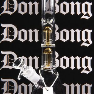 🔥⚙️ DON BONG — Double Perc Beaker Bong (Gold Core)