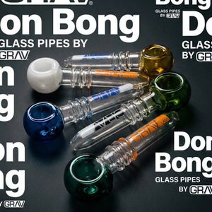 ⭐ DON BONG × GRAV — Glass Hand Pipe (Spoon Style)