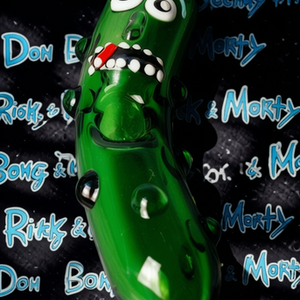 Pickle Rick Glass Hand Pipe